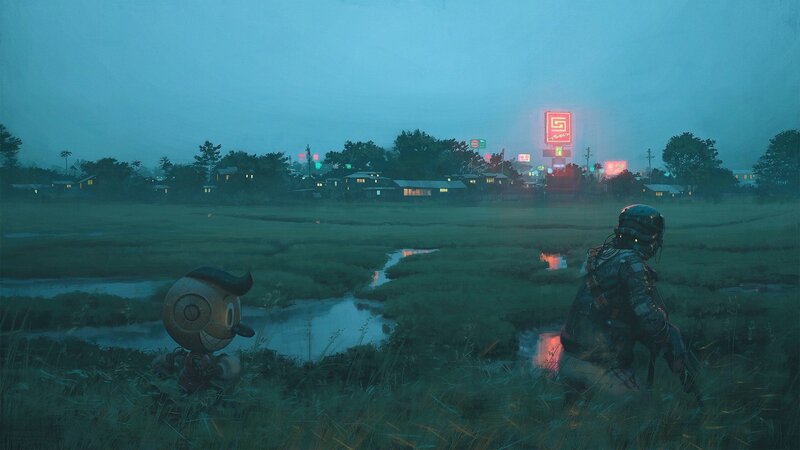 Soldier and Robot in Field