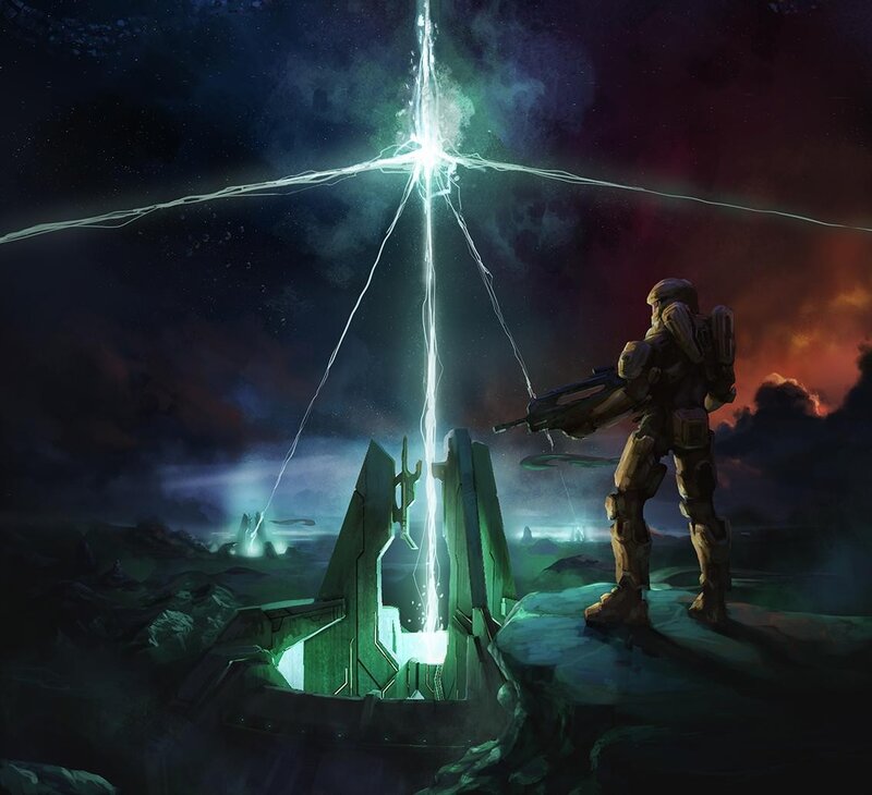 soldier at alien beacon