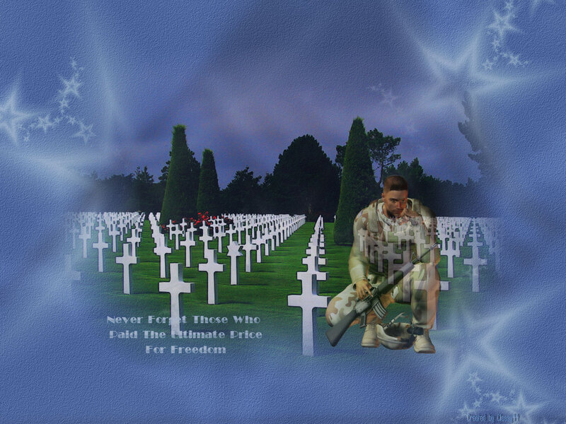 Soldier at Cemetery