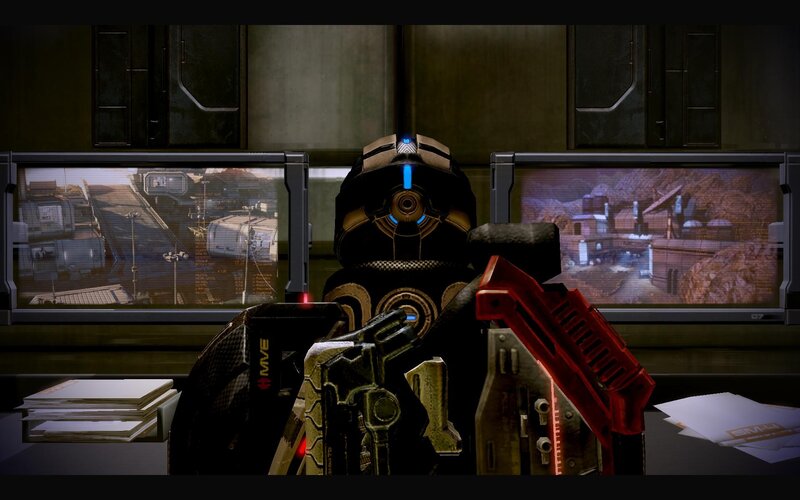 soldier at control station