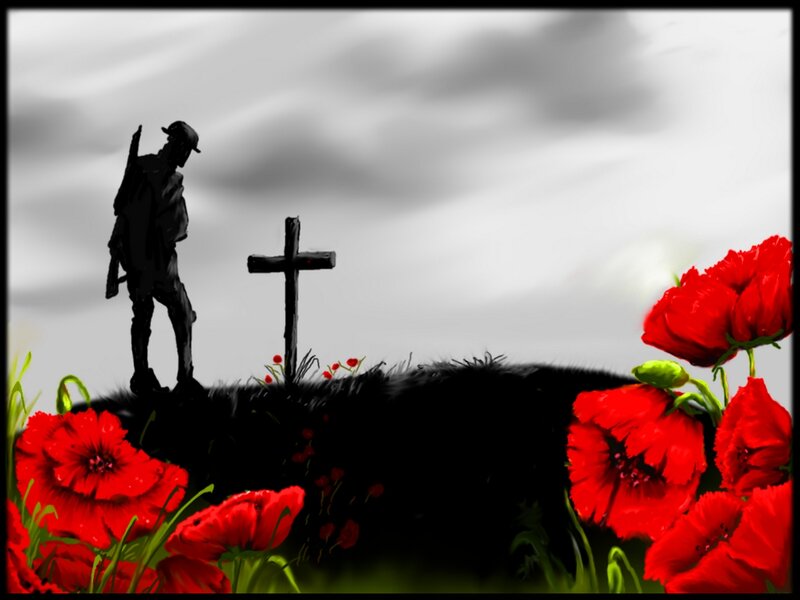 Soldier at Grave