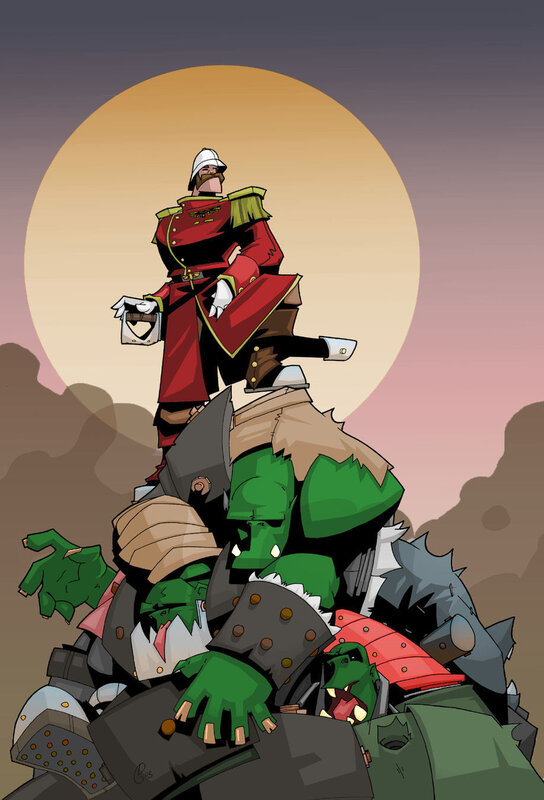 soldier atop a pile of enemies