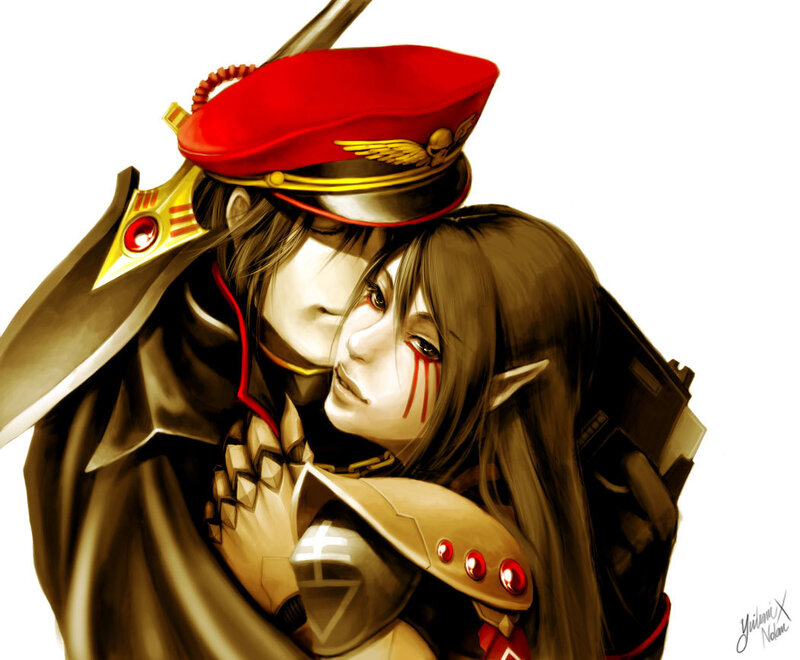 soldier embracing elf