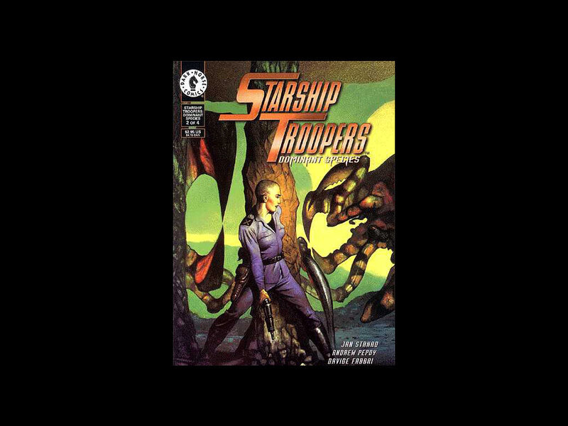 Soldier Facing Alien Creature — Green