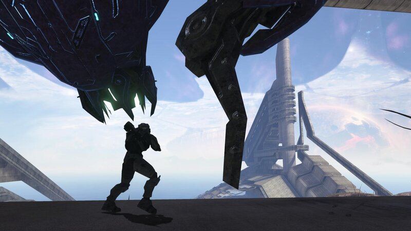 soldier facing alien machines