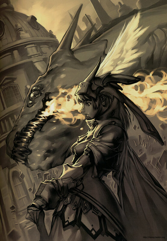 Soldier Facing Dragon — Brown