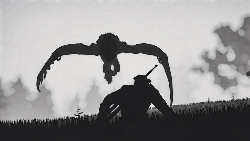 Soldier Facing Giant Bird