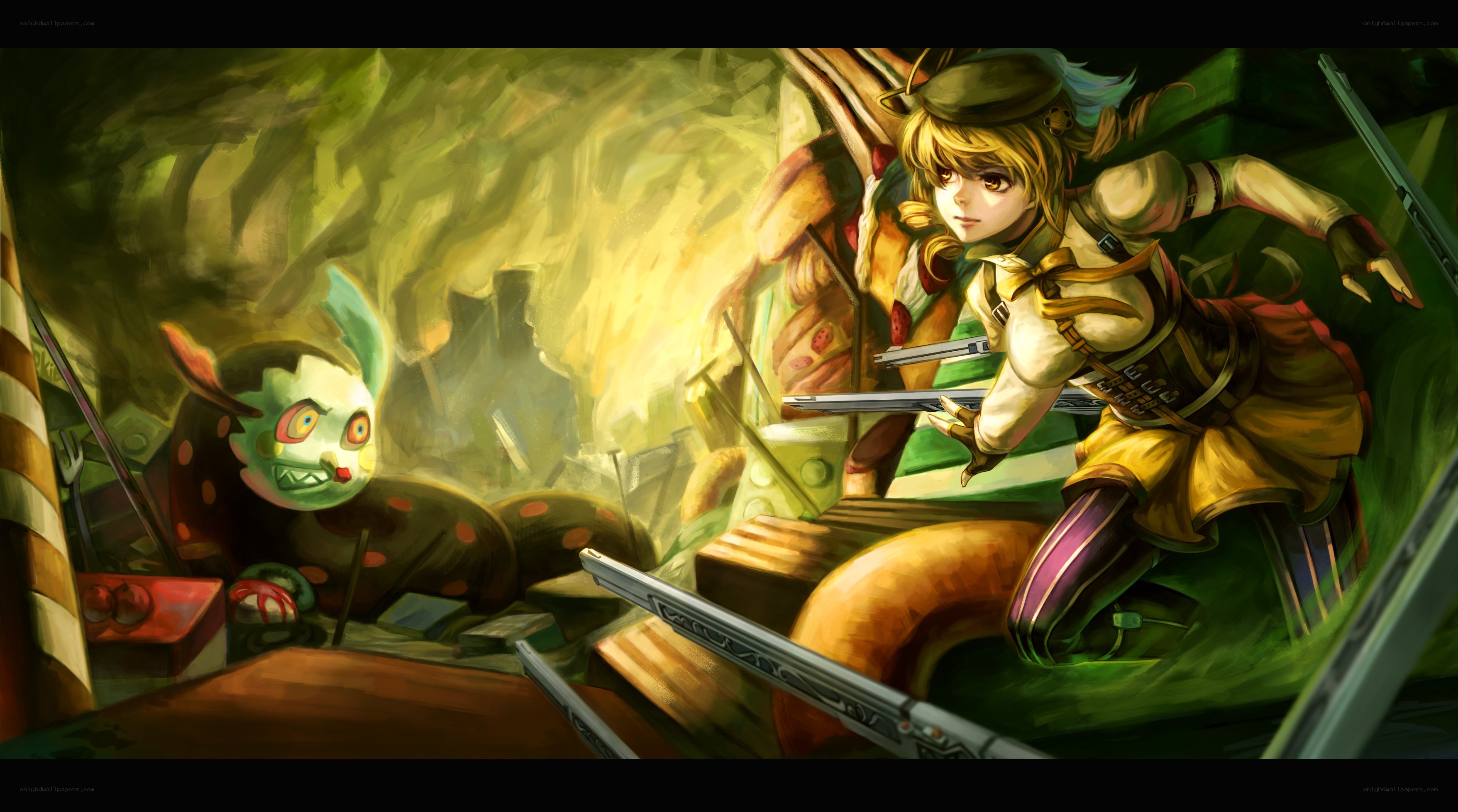 soldier facing monster in tunnel