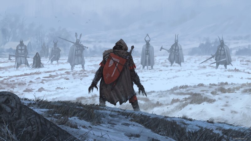 Soldier Facing Warriors