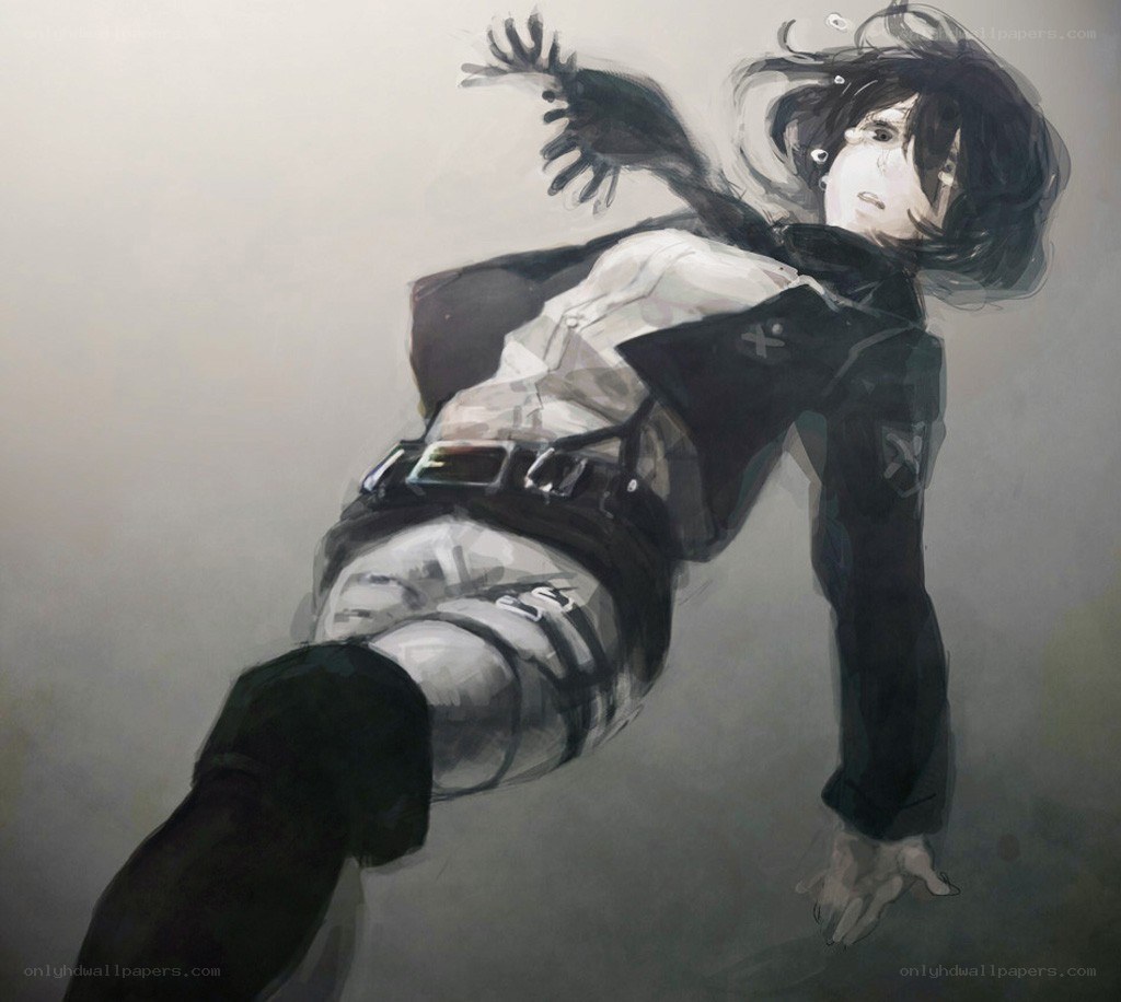 soldier falling in mid-air