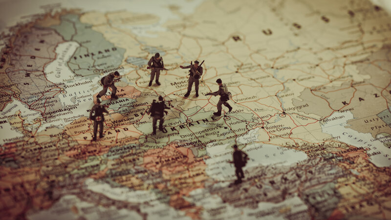 Soldier Figurines on Map