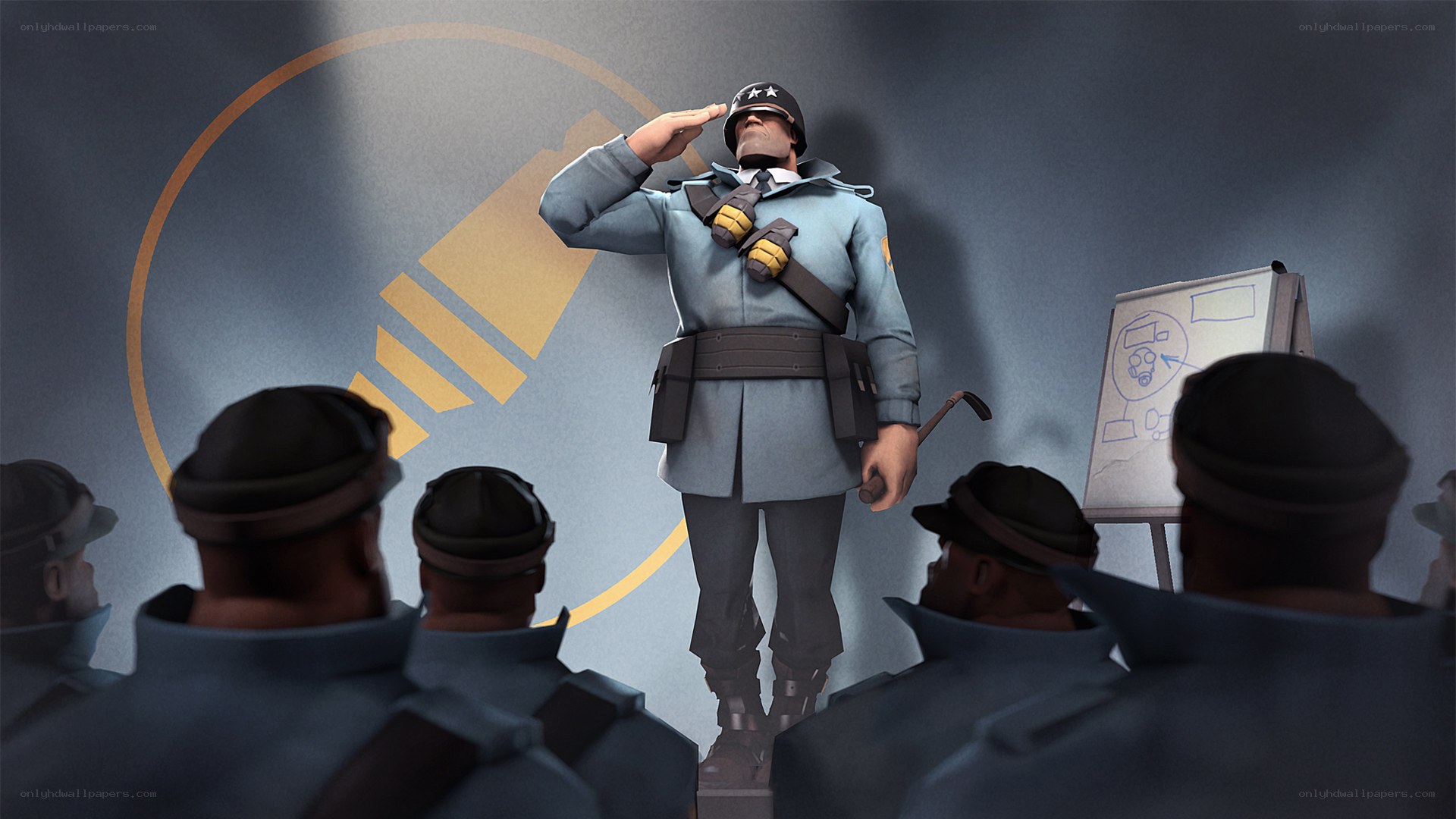 Soldier giving a salute