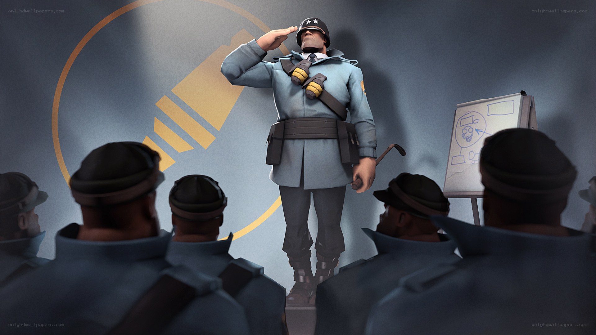 Soldier giving a salute