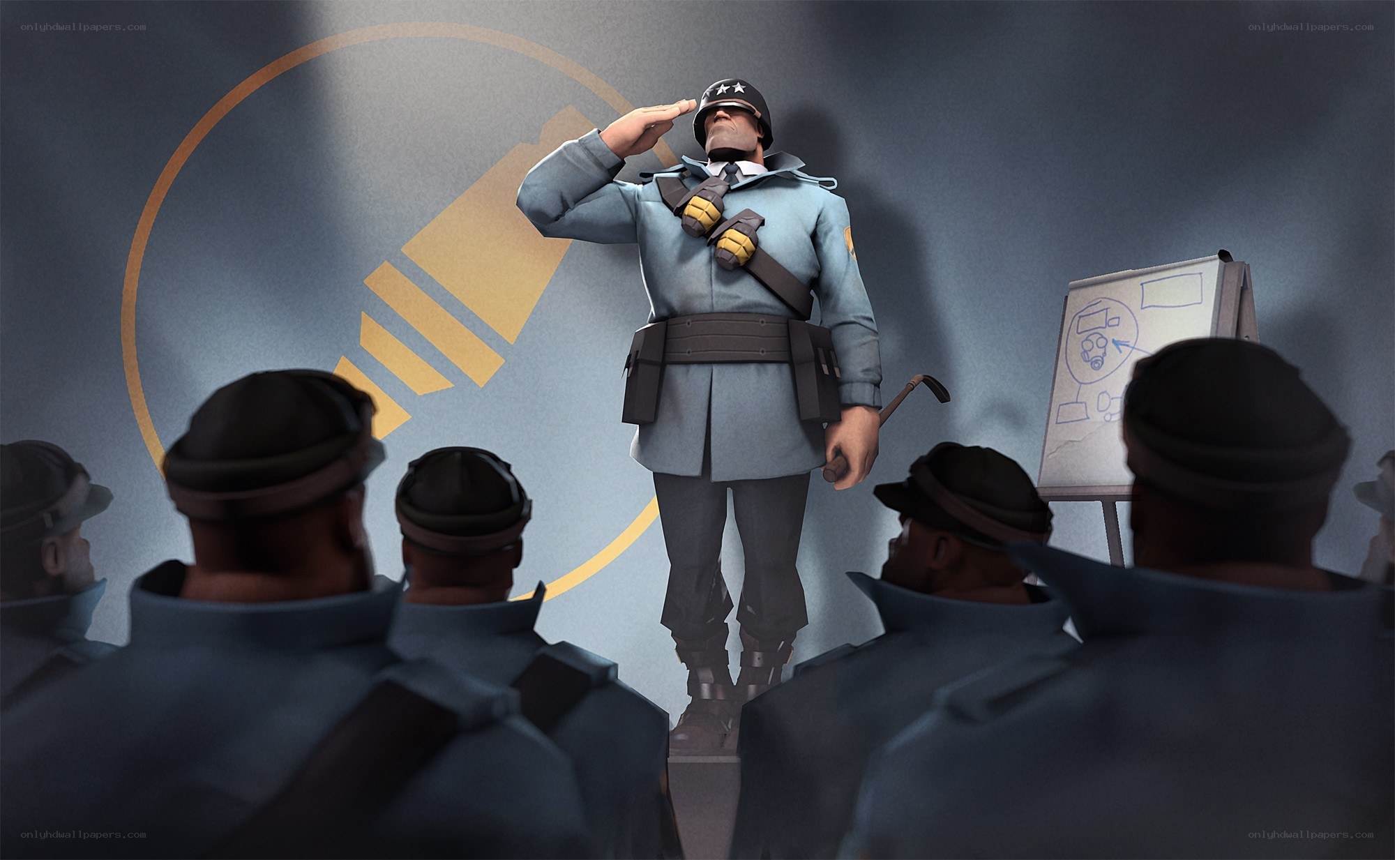 Soldier giving a salute