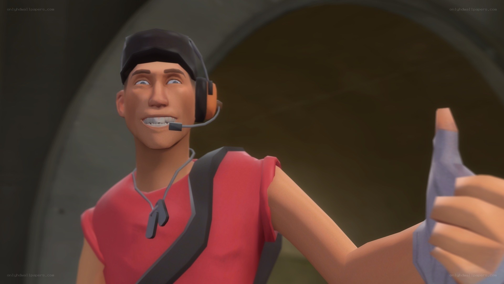 soldier giving thumbs up