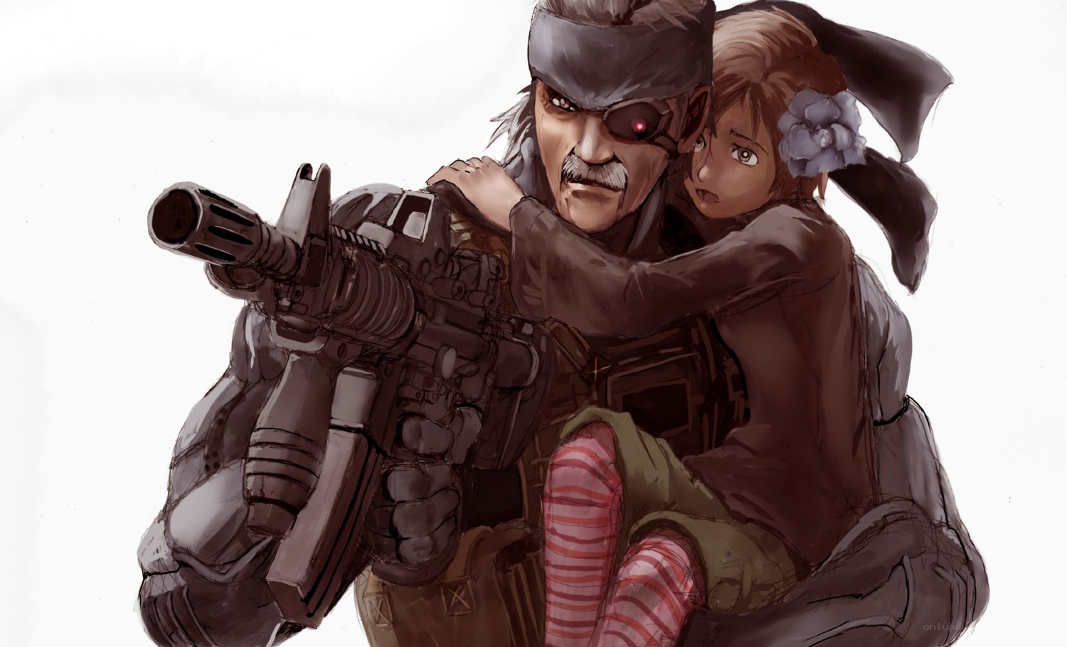 soldier holding a child
