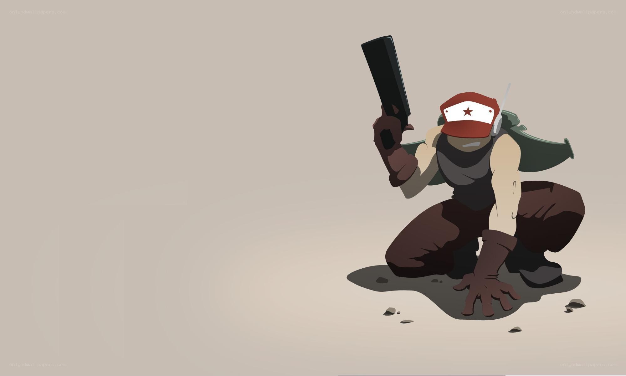 soldier holding a gun