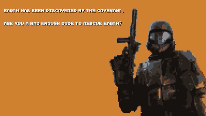 Soldier Holding a Gun — Orange, Dramatic