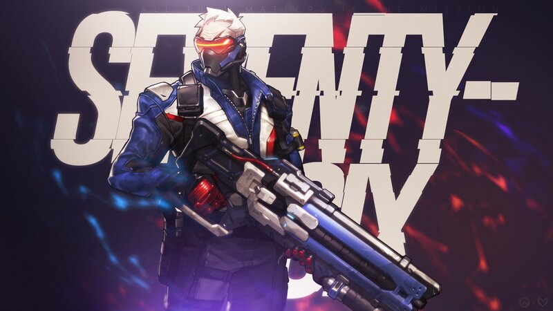 Soldier Holding a Rifle — Blue