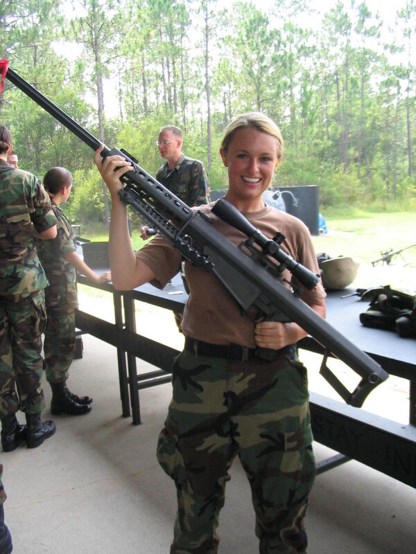 Soldier holding a sniper rifle