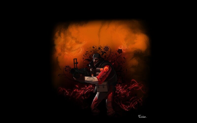 Soldier Holding a Weapon — Orange
