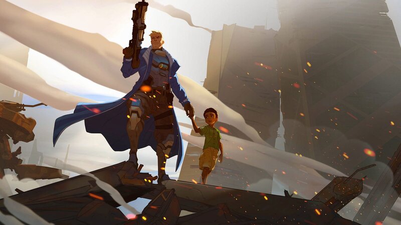 Soldier Holding Child's Hand