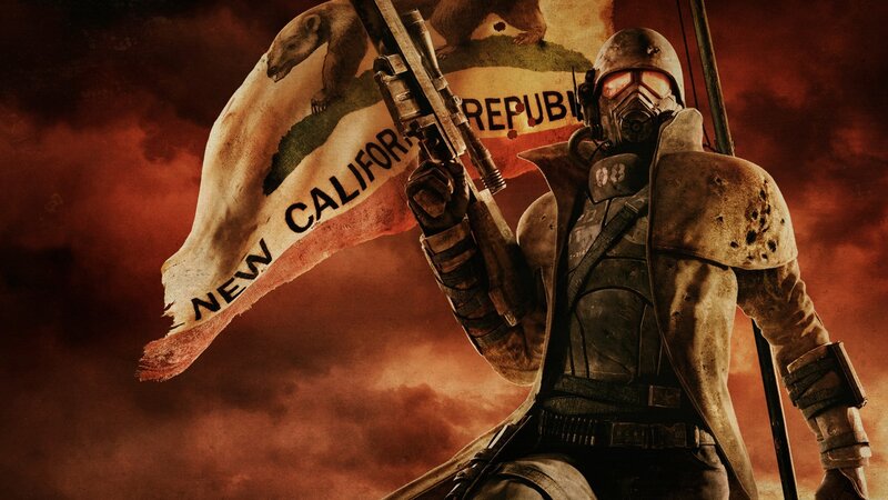 Soldier Holding Flag — Red, Dramatic, Digital Art, Rifle