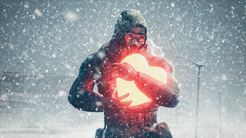 Soldier Holding Glowing Heart
