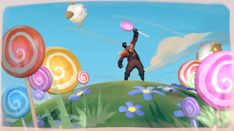 Soldier Holding Lollipop — Blue