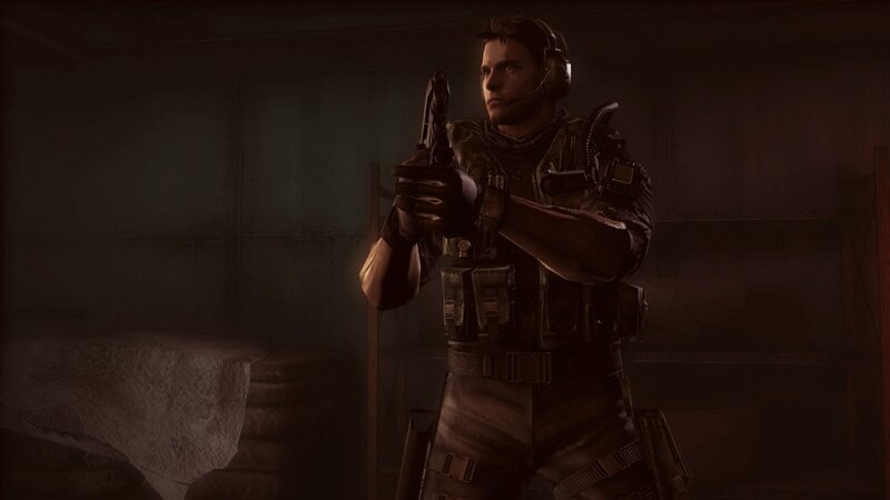 Soldier Holding Pistol — Brown, Tense