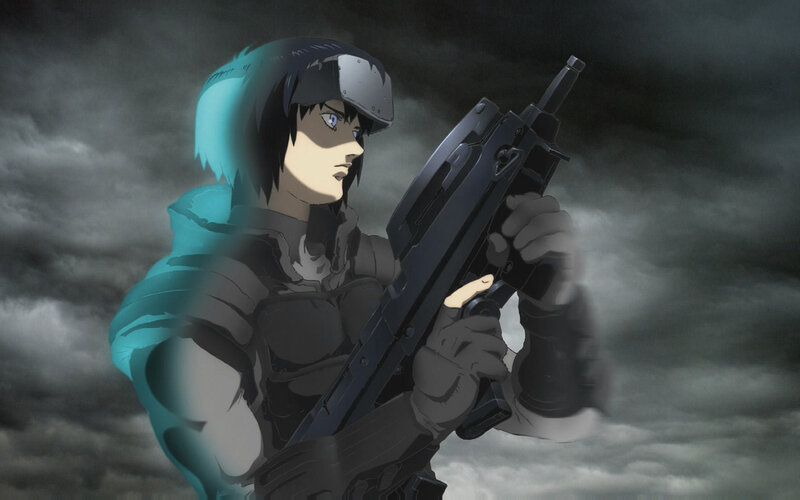 soldier holding rifle in storm
