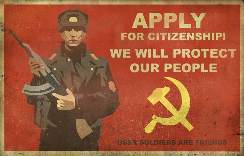 Soldier Holding Rifle — Red