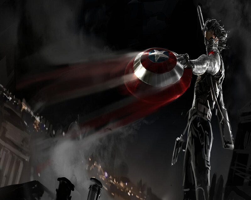 Soldier Holding Shield
