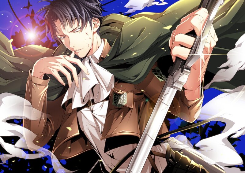 Soldier Holding Sword — Blue
