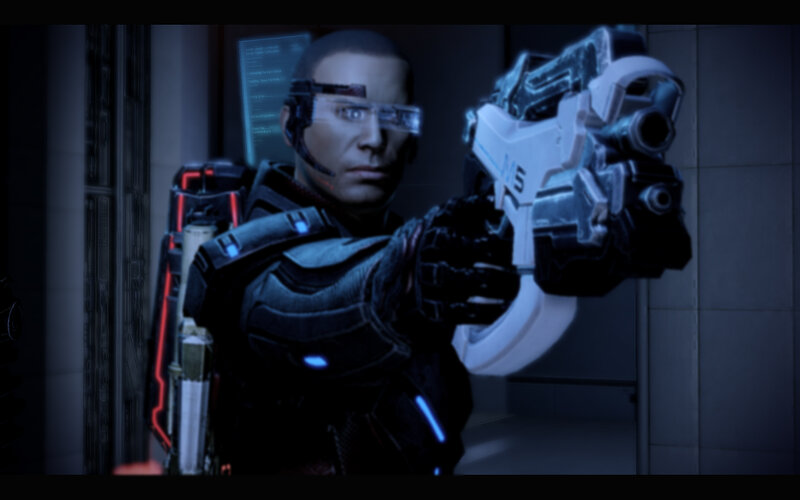 Soldier Holding Weapon — Black