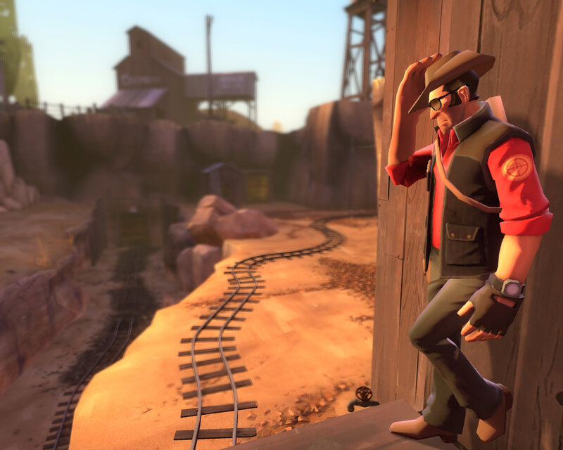 Soldier in a desert town