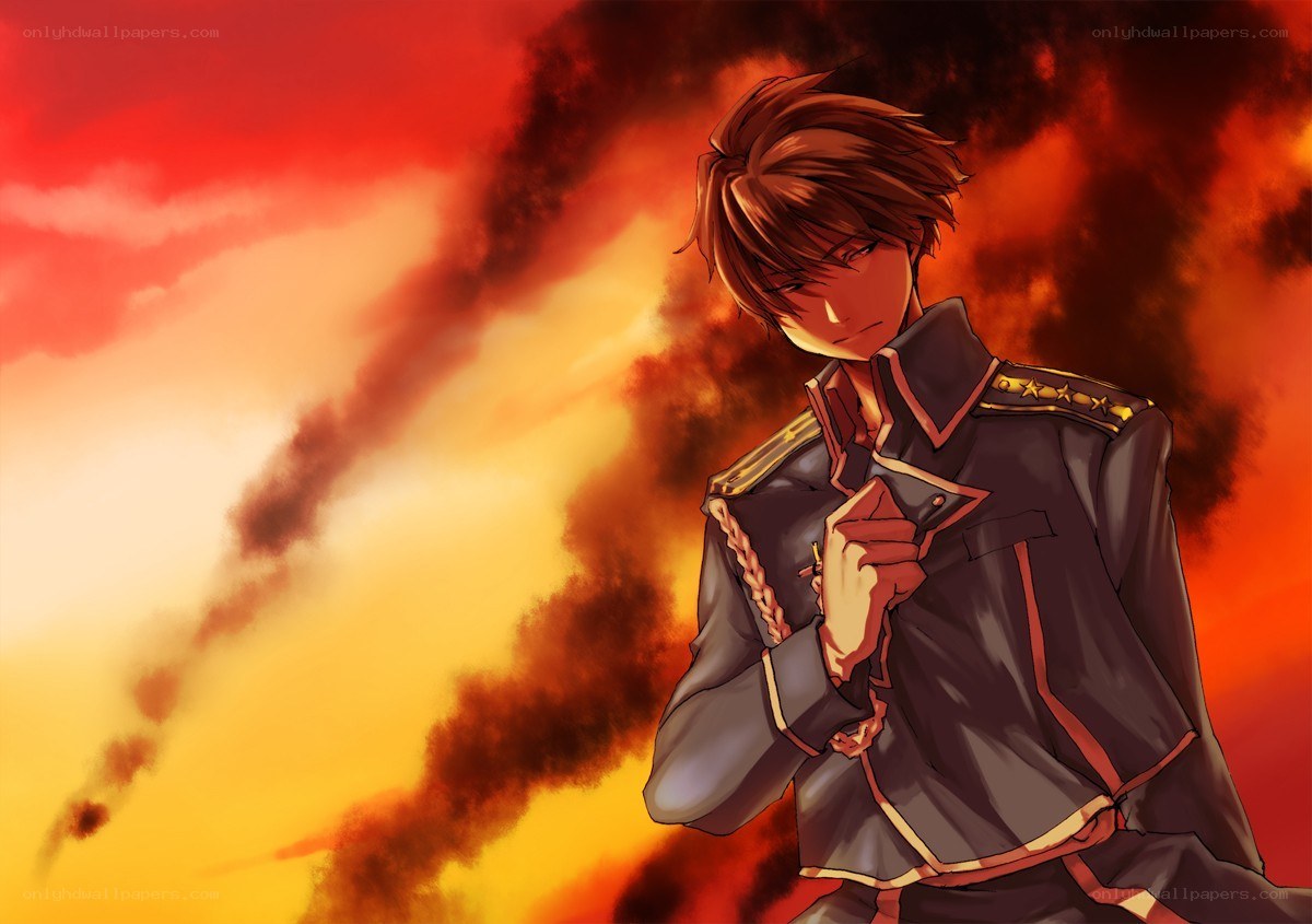 soldier in a fiery sky