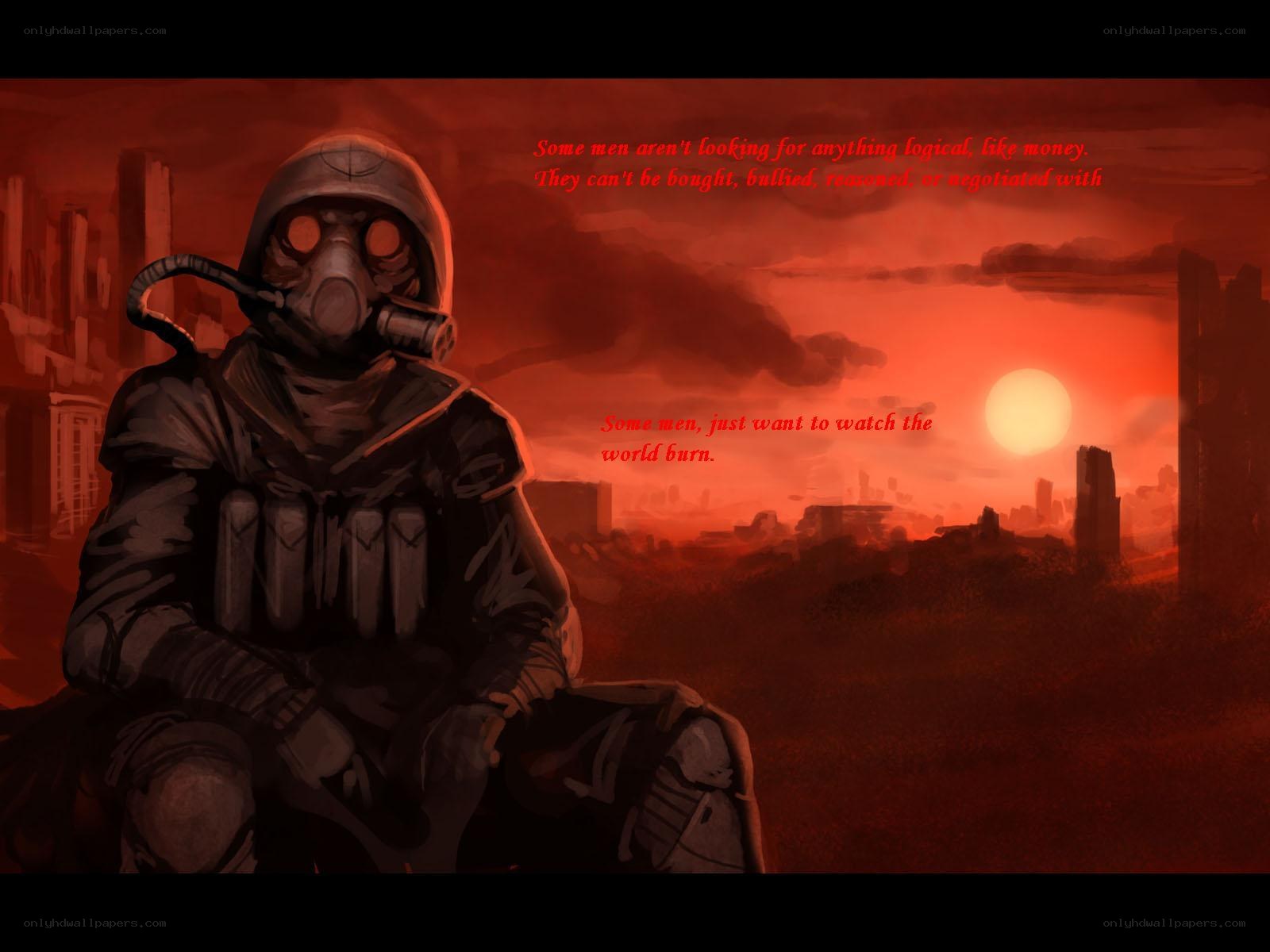 soldier in a post-apocalyptic world