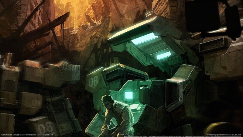 Soldier in a ruined city