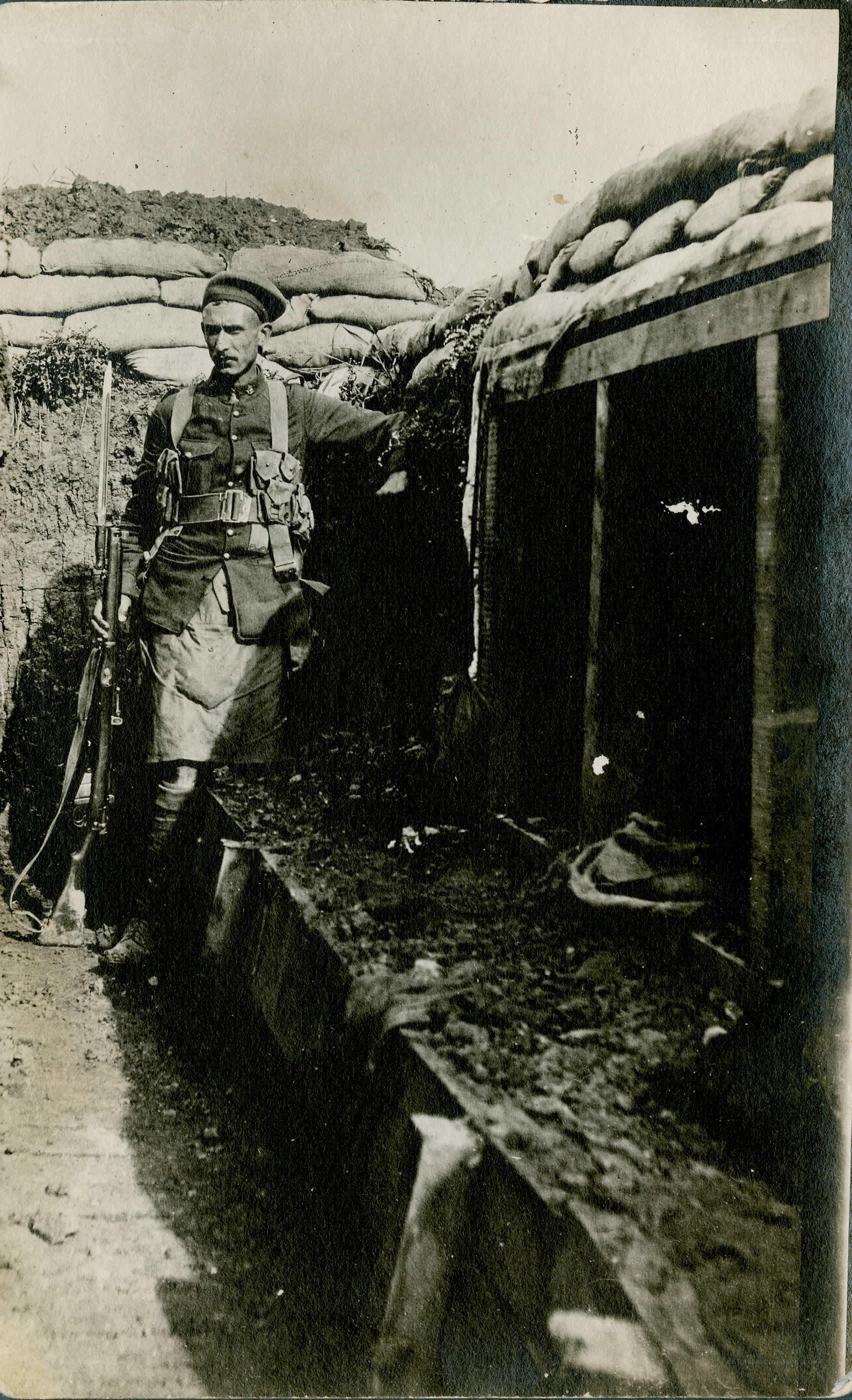 Soldier in a trench