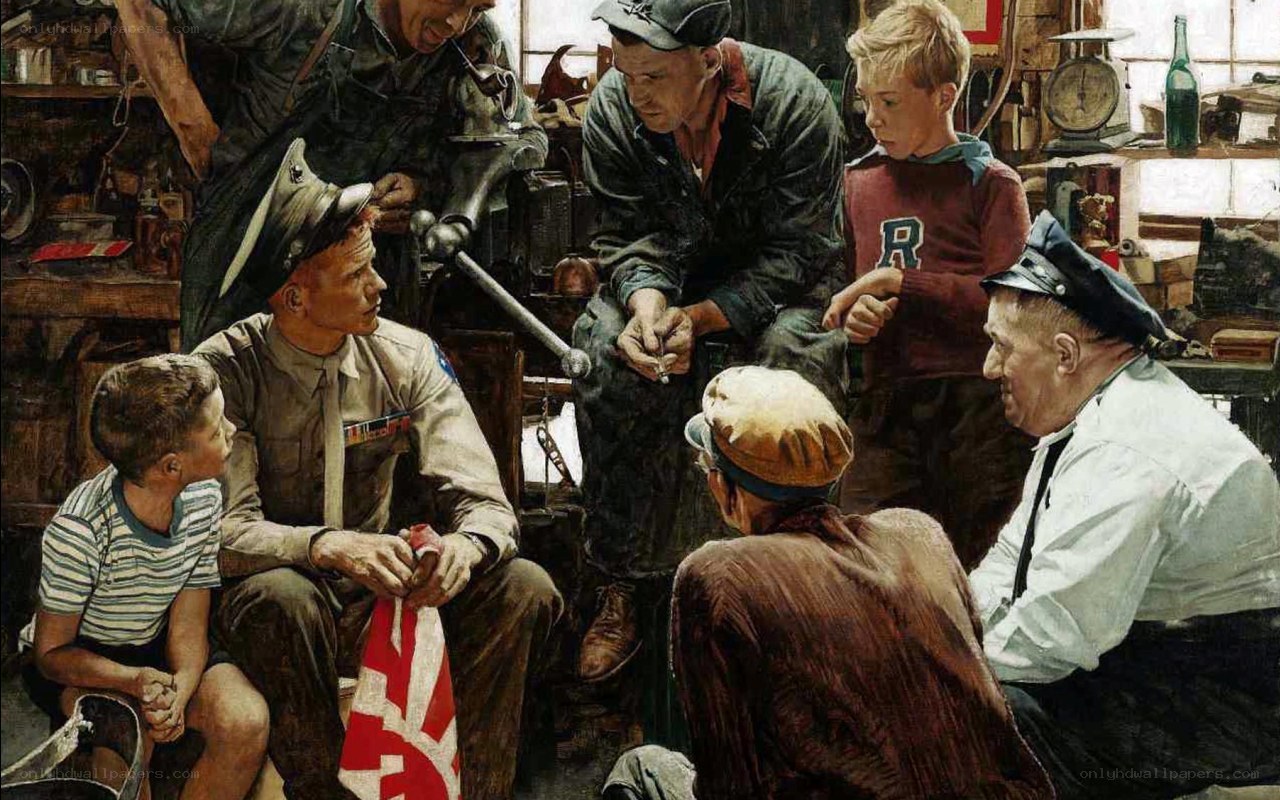 Soldier in a workshop