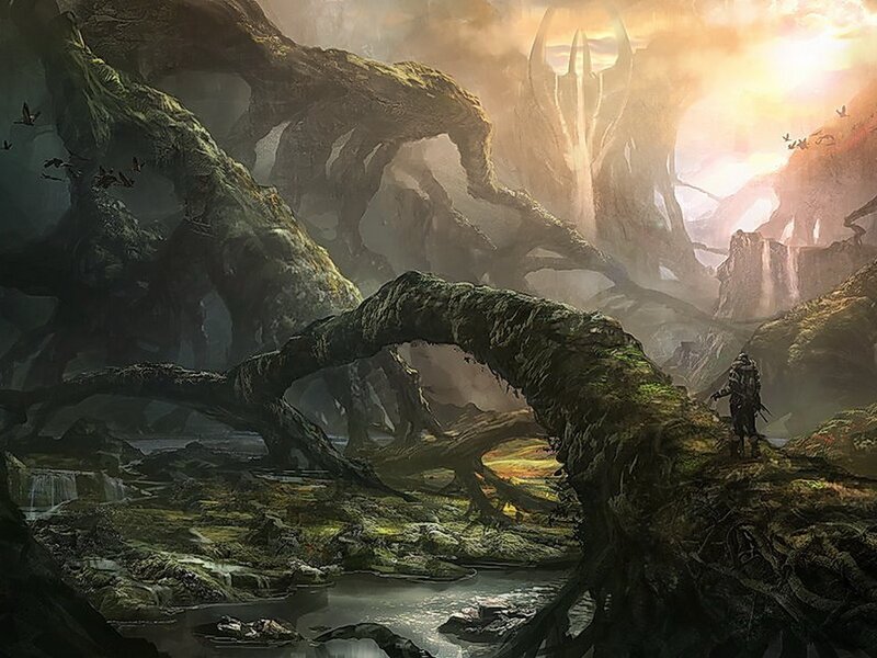 Soldier in Alien Forest