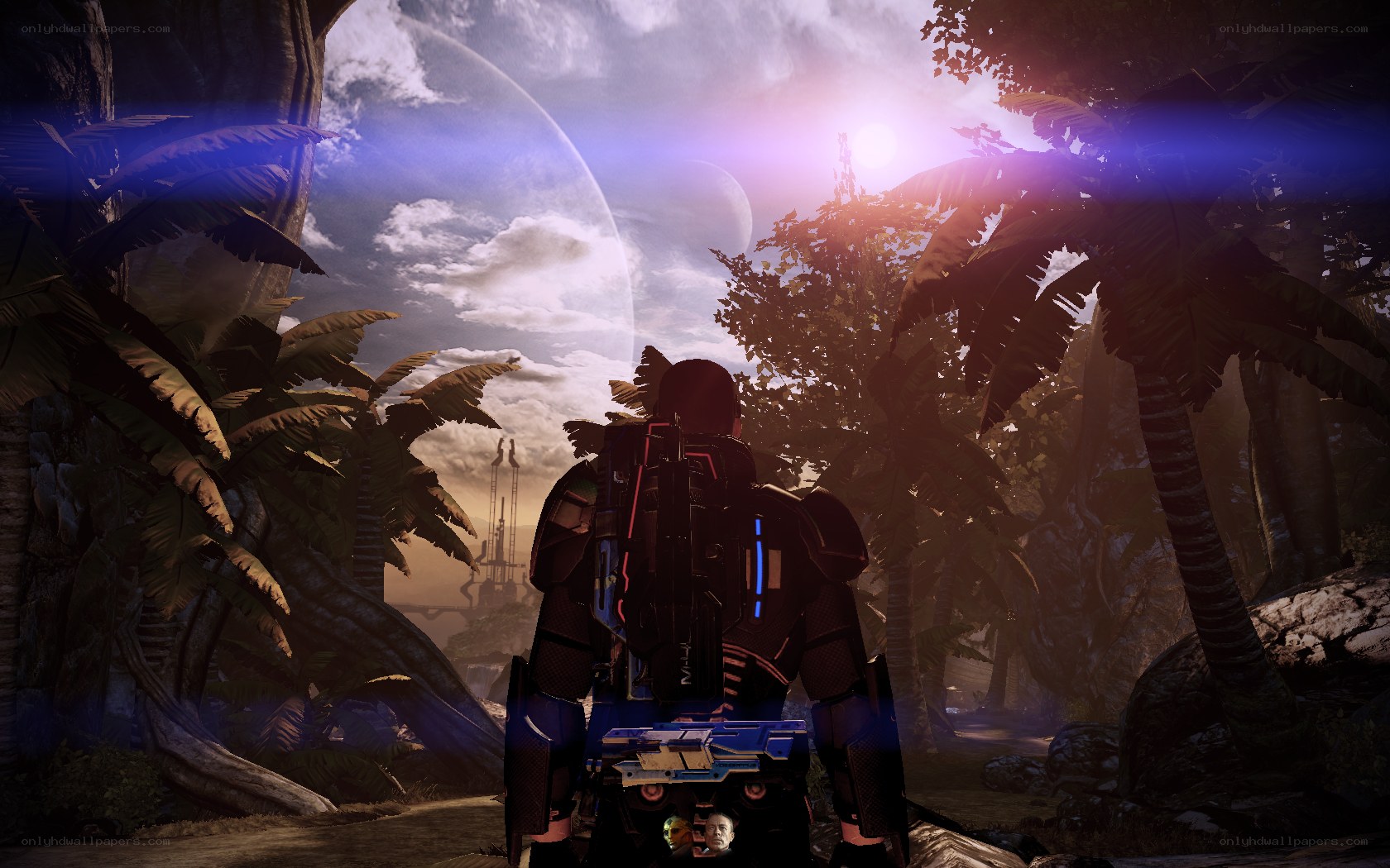 soldier in alien jungle