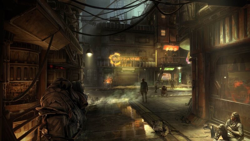 Soldier in Alleyway — Brown, Dramatic