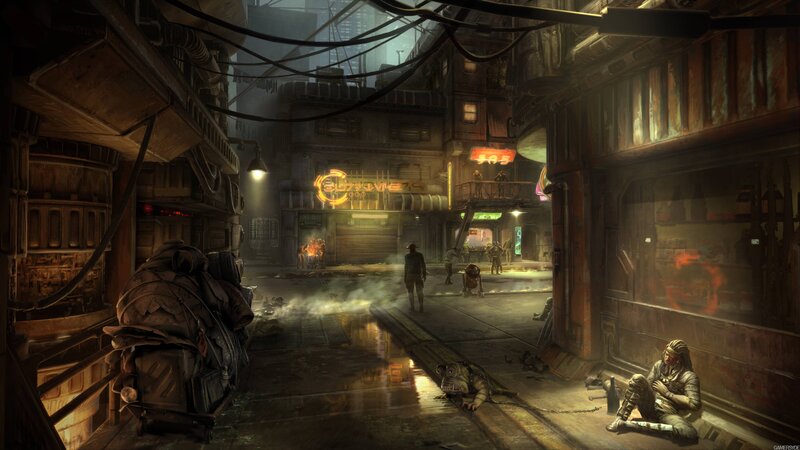 Soldier in Alleyway — Brown