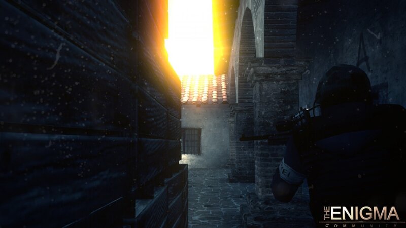 Soldier in Alleyway