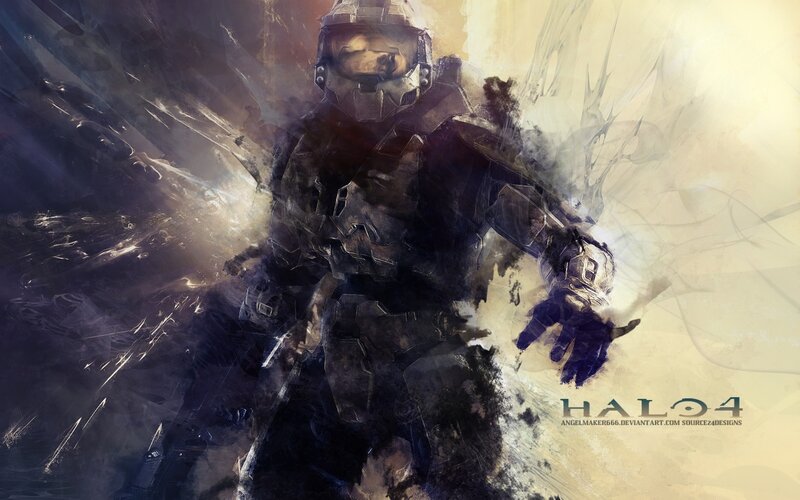 Soldier in Armor — Black, Dramatic, Digital Art, Helmet