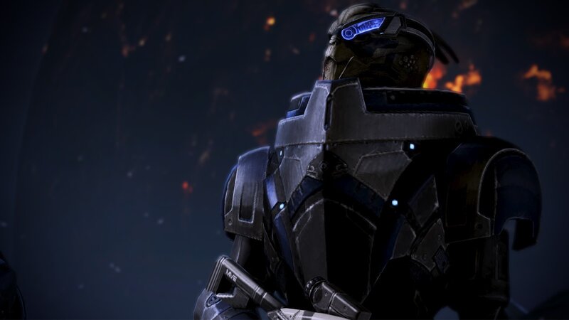 Soldier in Armor — Black, Dramatic, Night, 3d Render, Helmet, Fire