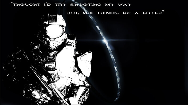Soldier in Armor — Black, Dramatic, Night, Digital Art
