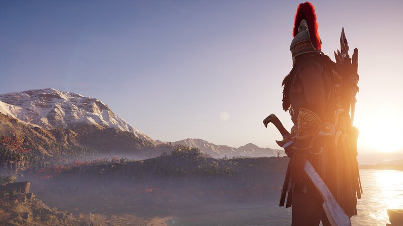 Soldier in Armor — Blue, Serene, Sunset